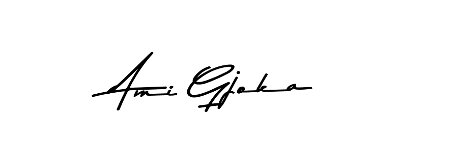 Use a signature maker to create a handwritten signature online. With this signature software, you can design (Asem Kandis PERSONAL USE) your own signature for name Ami Gjoka. Ami Gjoka signature style 9 images and pictures png