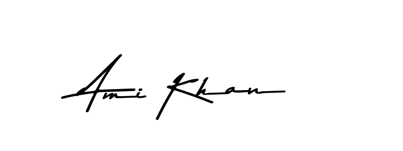 How to make Ami Khan name signature. Use Asem Kandis PERSONAL USE style for creating short signs online. This is the latest handwritten sign. Ami Khan signature style 9 images and pictures png