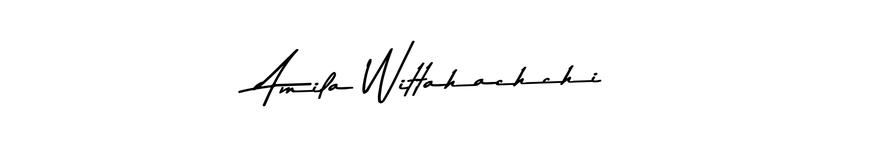 How to make Amila Wittahachchi name signature. Use Asem Kandis PERSONAL USE style for creating short signs online. This is the latest handwritten sign. Amila Wittahachchi signature style 9 images and pictures png