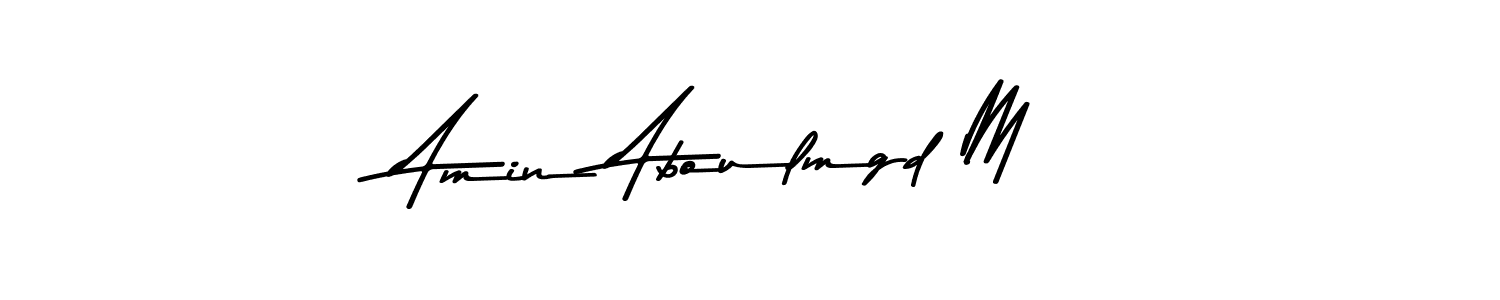 You should practise on your own different ways (Asem Kandis PERSONAL USE) to write your name (Amin Aboulmgd M) in signature. don't let someone else do it for you. Amin Aboulmgd M signature style 9 images and pictures png