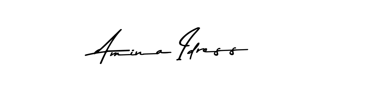 You should practise on your own different ways (Asem Kandis PERSONAL USE) to write your name (Amina Idress) in signature. don't let someone else do it for you. Amina Idress signature style 9 images and pictures png