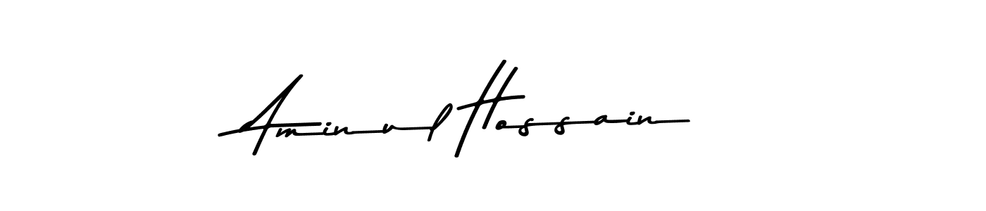 Use a signature maker to create a handwritten signature online. With this signature software, you can design (Asem Kandis PERSONAL USE) your own signature for name Aminul Hossain. Aminul Hossain signature style 9 images and pictures png