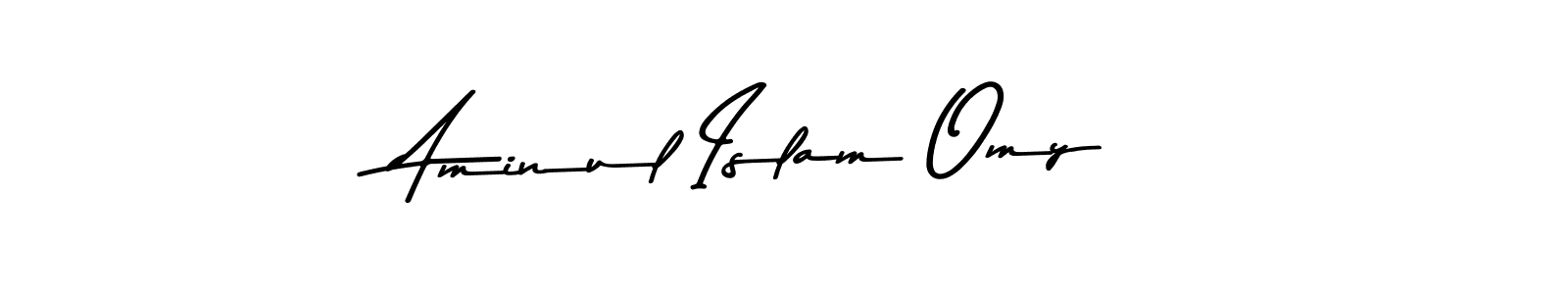 The best way (Asem Kandis PERSONAL USE) to make a short signature is to pick only two or three words in your name. The name Aminul Islam Omy include a total of six letters. For converting this name. Aminul Islam Omy signature style 9 images and pictures png