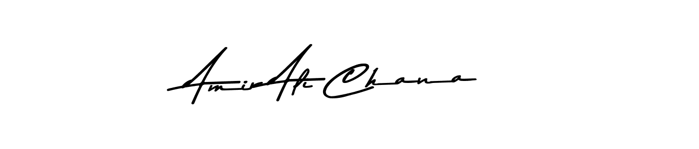 Design your own signature with our free online signature maker. With this signature software, you can create a handwritten (Asem Kandis PERSONAL USE) signature for name Amir Ali Chana. Amir Ali Chana signature style 9 images and pictures png