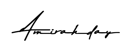 Explore multiple handwriting variations for Amirahday including this stunning Asem Kandis PERSONAL USE design. Free to use across all platforms. Amirahday signature style 9 images and pictures png