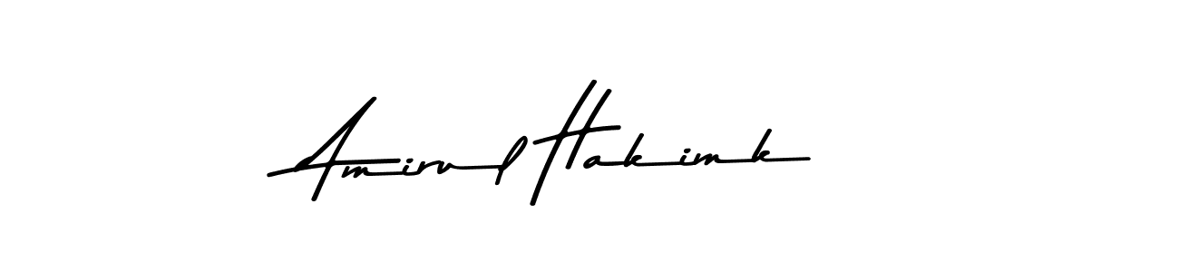 Design your own signature with our free online signature maker. With this signature software, you can create a handwritten (Asem Kandis PERSONAL USE) signature for name Amirul Hakimk. Amirul Hakimk signature style 9 images and pictures png