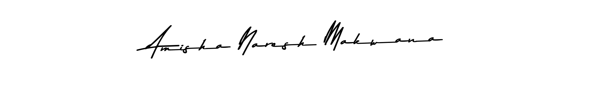 Create a beautiful signature design for name Amisha Naresh Makwana. With this signature (Asem Kandis PERSONAL USE) fonts, you can make a handwritten signature for free. Amisha Naresh Makwana signature style 9 images and pictures png