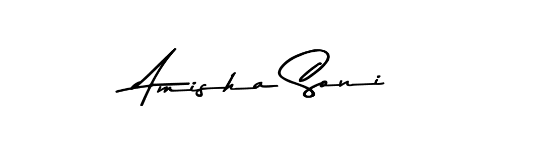 Use a signature maker to create a handwritten signature online. With this signature software, you can design (Asem Kandis PERSONAL USE) your own signature for name Amisha Soni. Amisha Soni signature style 9 images and pictures png