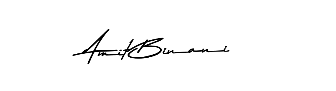 How to make Amit Binani name signature. Use Asem Kandis PERSONAL USE style for creating short signs online. This is the latest handwritten sign. Amit Binani signature style 9 images and pictures png