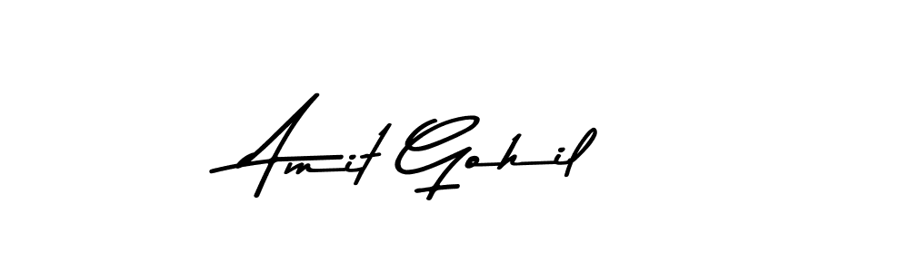 How to make Amit Gohil name signature. Use Asem Kandis PERSONAL USE style for creating short signs online. This is the latest handwritten sign. Amit Gohil signature style 9 images and pictures png