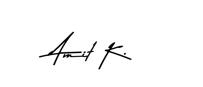 if you are searching for the best signature style for your name Amit K.. so please give up your signature search. here we have designed multiple signature styles  using Asem Kandis PERSONAL USE. Amit K. signature style 9 images and pictures png