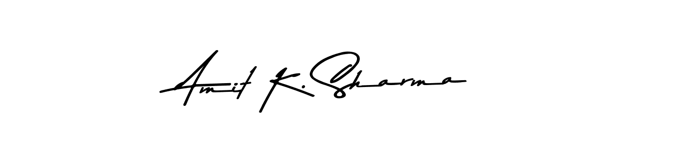 Create a beautiful signature design for name Amit K. Sharma. With this signature (Asem Kandis PERSONAL USE) fonts, you can make a handwritten signature for free. Amit K. Sharma signature style 9 images and pictures png