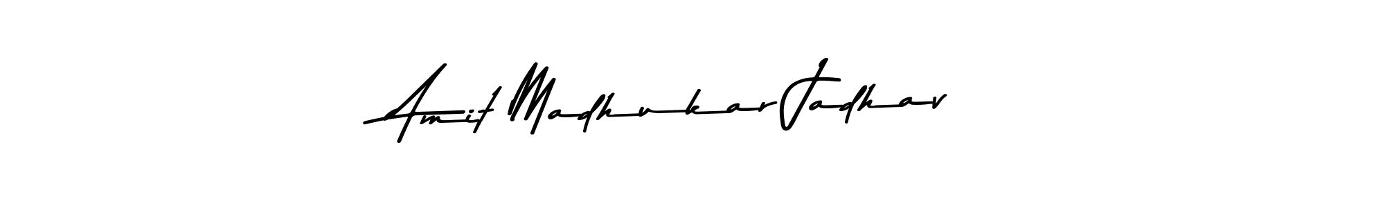 Make a beautiful signature design for name Amit Madhukar Jadhav. With this signature (Asem Kandis PERSONAL USE) style, you can create a handwritten signature for free. Amit Madhukar Jadhav signature style 9 images and pictures png