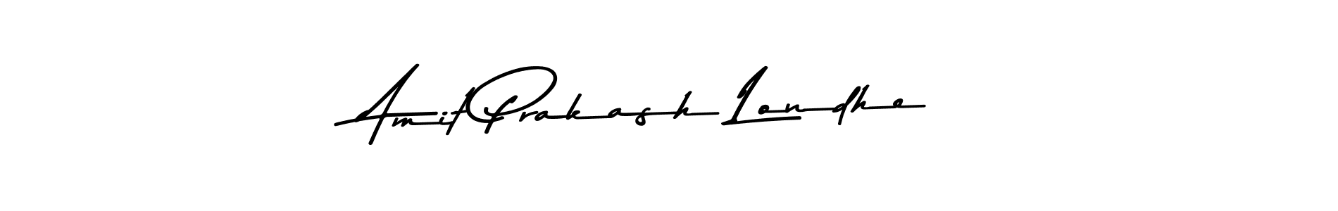 How to make Amit Prakash Londhe name signature. Use Asem Kandis PERSONAL USE style for creating short signs online. This is the latest handwritten sign. Amit Prakash Londhe signature style 9 images and pictures png