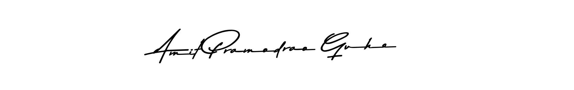 How to make Amit Pramodrao Guhe name signature. Use Asem Kandis PERSONAL USE style for creating short signs online. This is the latest handwritten sign. Amit Pramodrao Guhe signature style 9 images and pictures png