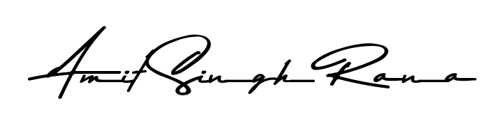 Discover how Amit Singh Rana looks in an executive cursive font (Asem Kandis PERSONAL USE). Perfect for legal documents, invoices, and certificates. Amit Singh Rana signature style 9 images and pictures png