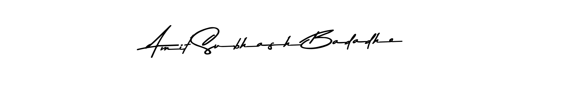 How to make Amit Subhash Badadhe name signature. Use Asem Kandis PERSONAL USE style for creating short signs online. This is the latest handwritten sign. Amit Subhash Badadhe signature style 9 images and pictures png