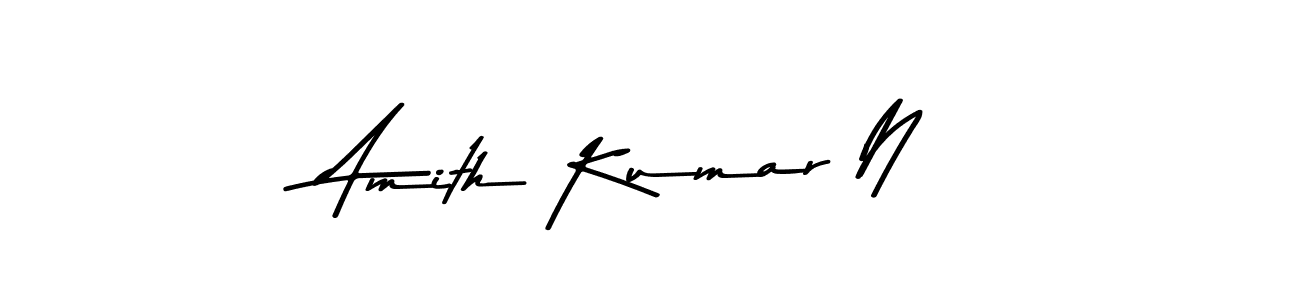 Also You can easily find your signature by using the search form. We will create Amith Kumar N name handwritten signature images for you free of cost using Asem Kandis PERSONAL USE sign style. Amith Kumar N signature style 9 images and pictures png