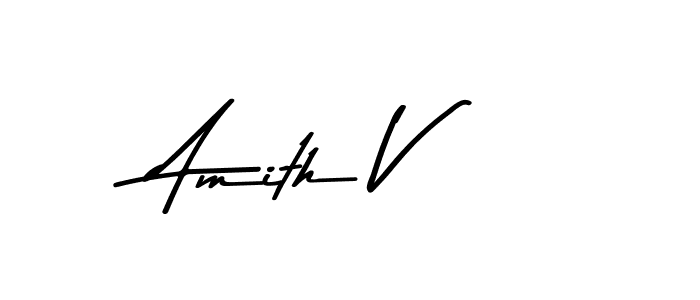 Amith V stylish signature style. Best Handwritten Sign (Asem Kandis PERSONAL USE) for my name. Handwritten Signature Collection Ideas for my name Amith V. Amith V signature style 9 images and pictures png