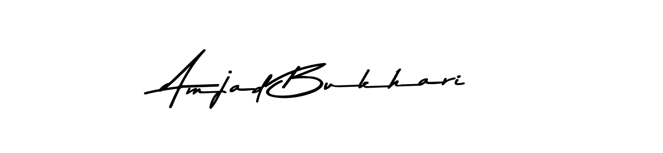 You should practise on your own different ways (Asem Kandis PERSONAL USE) to write your name (Amjad Bukhari) in signature. don't let someone else do it for you. Amjad Bukhari signature style 9 images and pictures png