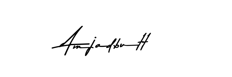 The best way (Asem Kandis PERSONAL USE) to make a short signature is to pick only two or three words in your name. The name Amjadbutt include a total of six letters. For converting this name. Amjadbutt signature style 9 images and pictures png