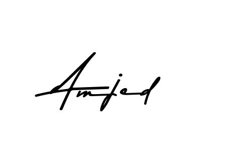 Design your own signature with our free online signature maker. With this signature software, you can create a handwritten (Asem Kandis PERSONAL USE) signature for name Amjed. Amjed signature style 9 images and pictures png