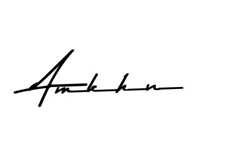Make a beautiful signature design for name Amkhn. With this signature (Asem Kandis PERSONAL USE) style, you can create a handwritten signature for free. Amkhn signature style 9 images and pictures png