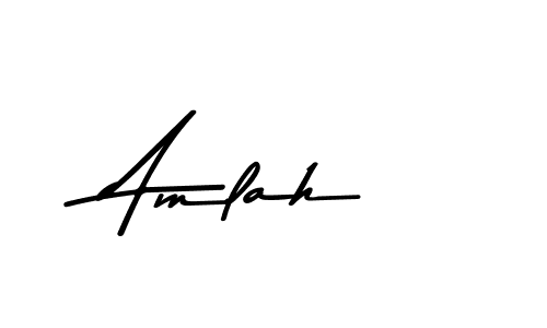 Create a beautiful signature design for name Amlah. With this signature (Asem Kandis PERSONAL USE) fonts, you can make a handwritten signature for free. Amlah signature style 9 images and pictures png