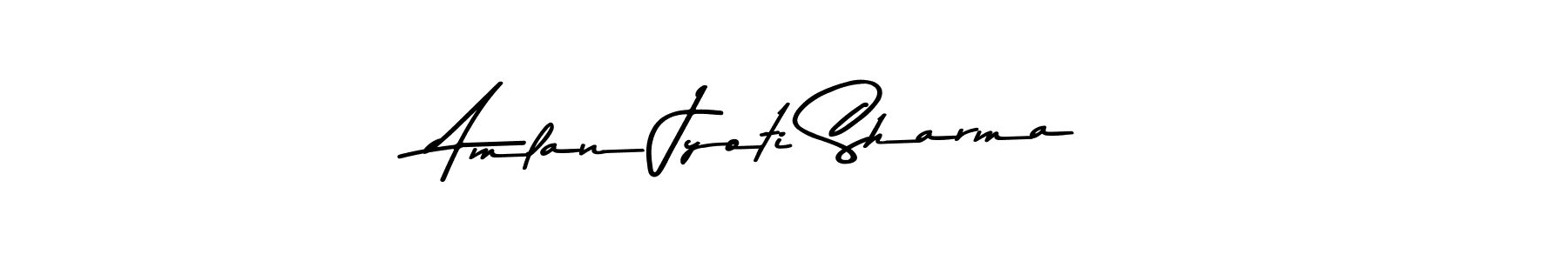 The best way (Asem Kandis PERSONAL USE) to make a short signature is to pick only two or three words in your name. The name Amlan Jyoti Sharma include a total of six letters. For converting this name. Amlan Jyoti Sharma signature style 9 images and pictures png