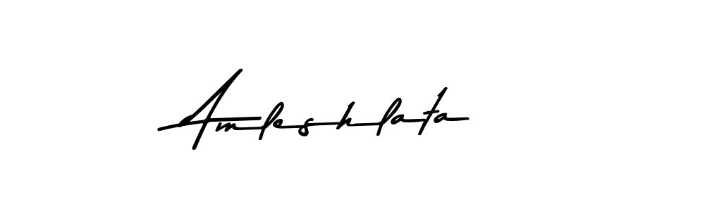Amleshlata stylish signature style. Best Handwritten Sign (Asem Kandis PERSONAL USE) for my name. Handwritten Signature Collection Ideas for my name Amleshlata. Amleshlata signature style 9 images and pictures png