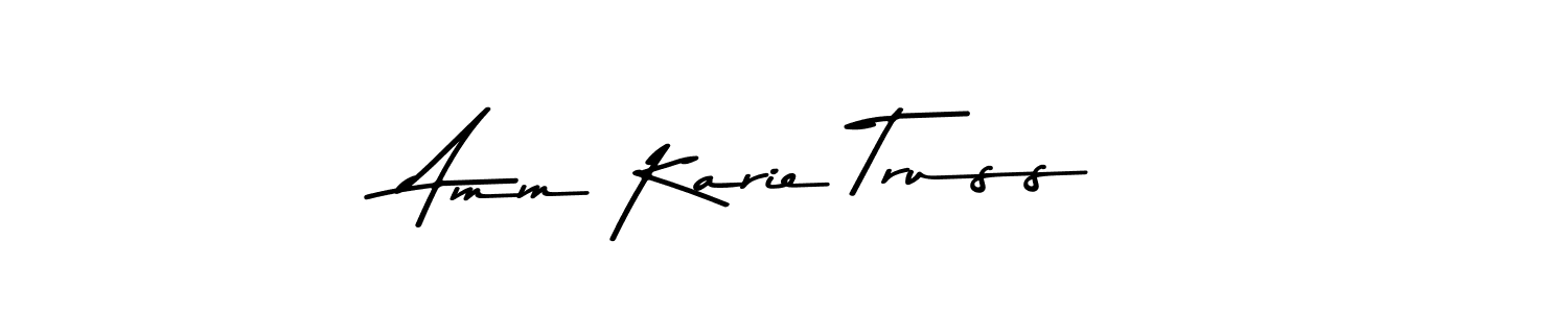 This is the best signature style for the Amm Karie Truss name. Also you like these signature font (Asem Kandis PERSONAL USE). Mix name signature. Amm Karie Truss signature style 9 images and pictures png