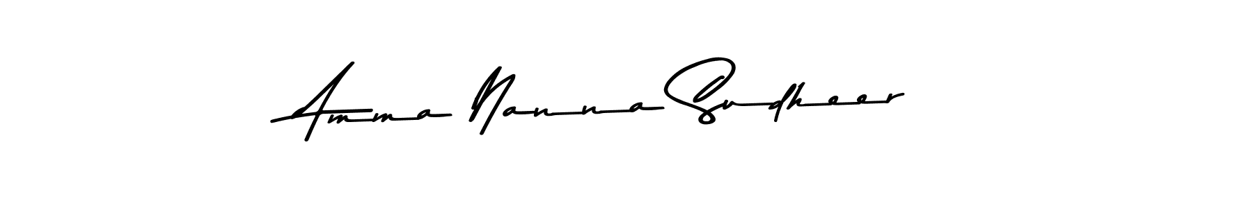 Create a beautiful signature design for name Amma Nanna Sudheer. With this signature (Asem Kandis PERSONAL USE) fonts, you can make a handwritten signature for free. Amma Nanna Sudheer signature style 9 images and pictures png