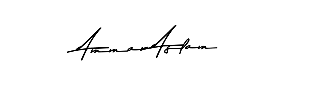 Make a beautiful signature design for name Ammar Aslam. With this signature (Asem Kandis PERSONAL USE) style, you can create a handwritten signature for free. Ammar Aslam signature style 9 images and pictures png