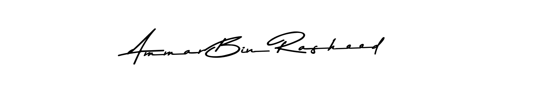 You can use this online signature creator to create a handwritten signature for the name Ammar Bin Rasheed. This is the best online autograph maker. Ammar Bin Rasheed signature style 9 images and pictures png