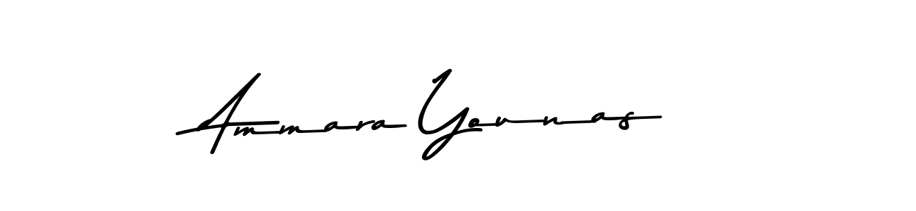 Design your own signature with our free online signature maker. With this signature software, you can create a handwritten (Asem Kandis PERSONAL USE) signature for name Ammara Younas. Ammara Younas signature style 9 images and pictures png