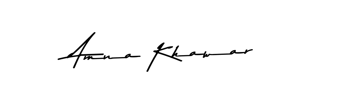 You should practise on your own different ways (Asem Kandis PERSONAL USE) to write your name (Amna Khawar) in signature. don't let someone else do it for you. Amna Khawar signature style 9 images and pictures png