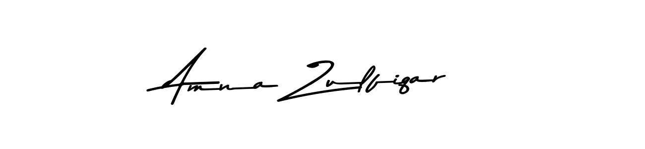 Make a beautiful signature design for name Amna Zulfiqar. With this signature (Asem Kandis PERSONAL USE) style, you can create a handwritten signature for free. Amna Zulfiqar signature style 9 images and pictures png