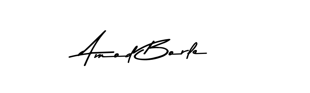 Make a beautiful signature design for name Amod Borle. With this signature (Asem Kandis PERSONAL USE) style, you can create a handwritten signature for free. Amod Borle signature style 9 images and pictures png