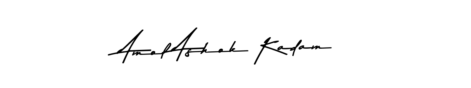 How to make Amol Ashok Kadam name signature. Use Asem Kandis PERSONAL USE style for creating short signs online. This is the latest handwritten sign. Amol Ashok Kadam signature style 9 images and pictures png