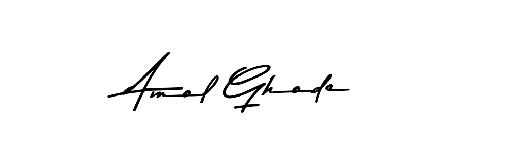 Make a beautiful signature design for name Amol Ghode. With this signature (Asem Kandis PERSONAL USE) style, you can create a handwritten signature for free. Amol Ghode signature style 9 images and pictures png