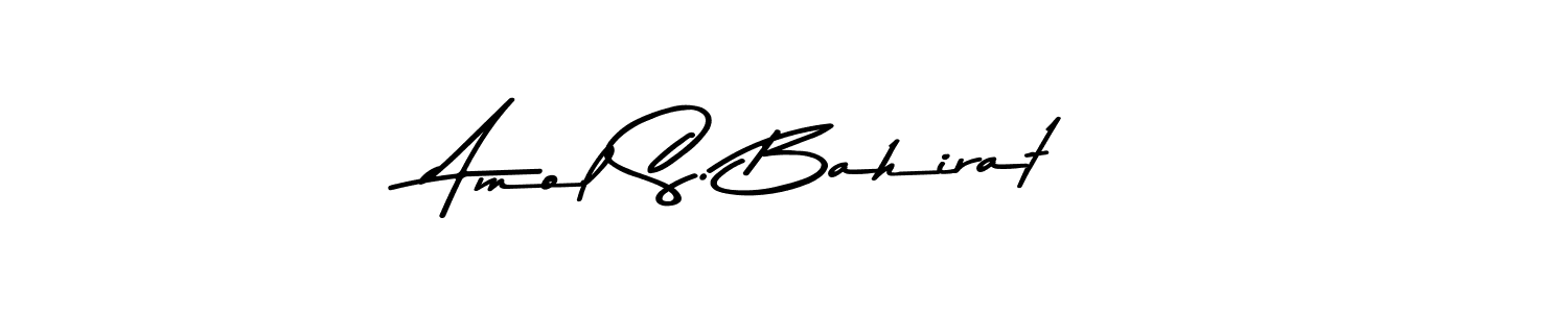 Create a beautiful signature design for name Amol S. Bahirat. With this signature (Asem Kandis PERSONAL USE) fonts, you can make a handwritten signature for free. Amol S. Bahirat signature style 9 images and pictures png