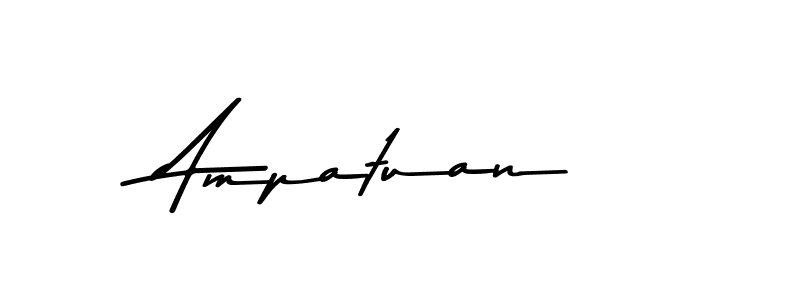 Make a beautiful signature design for name Ampatuan. With this signature (Asem Kandis PERSONAL USE) style, you can create a handwritten signature for free. Ampatuan signature style 9 images and pictures png