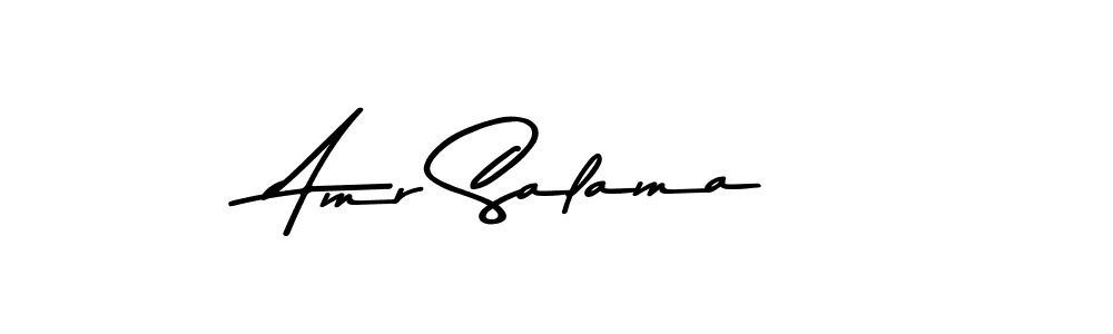 Amr Salama stylish signature style. Best Handwritten Sign (Asem Kandis PERSONAL USE) for my name. Handwritten Signature Collection Ideas for my name Amr Salama. Amr Salama signature style 9 images and pictures png