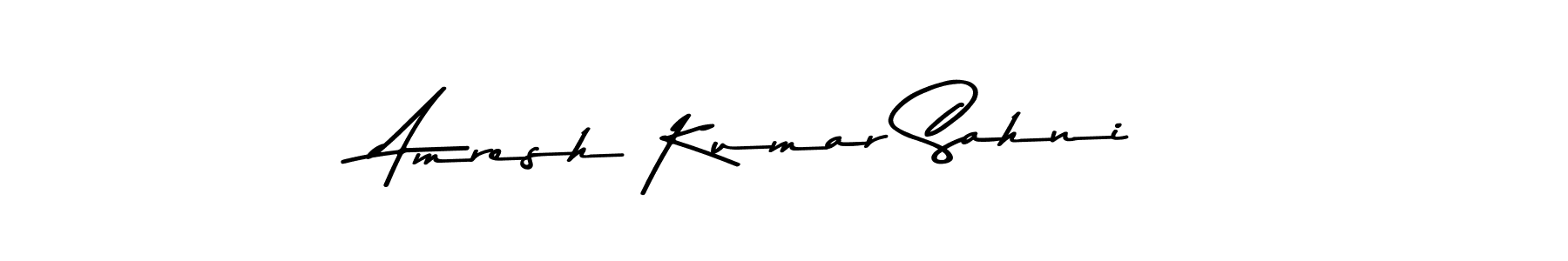 Also we have Amresh Kumar Sahni name is the best signature style. Create professional handwritten signature collection using Asem Kandis PERSONAL USE autograph style. Amresh Kumar Sahni signature style 9 images and pictures png