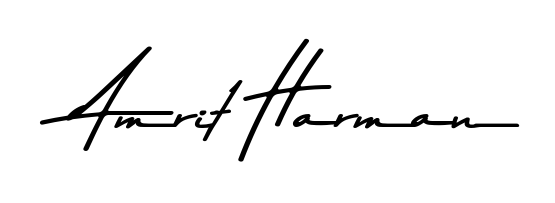 A modern signature idea for name Amrit Harman using Asem Kandis PERSONAL USE font. Clean strokes and elegant curves make it stand out instantly. Amrit Harman signature style 9 images and pictures png