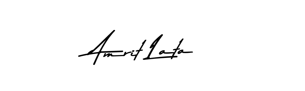 You should practise on your own different ways (Asem Kandis PERSONAL USE) to write your name (Amrit Lata) in signature. don't let someone else do it for you. Amrit Lata signature style 9 images and pictures png