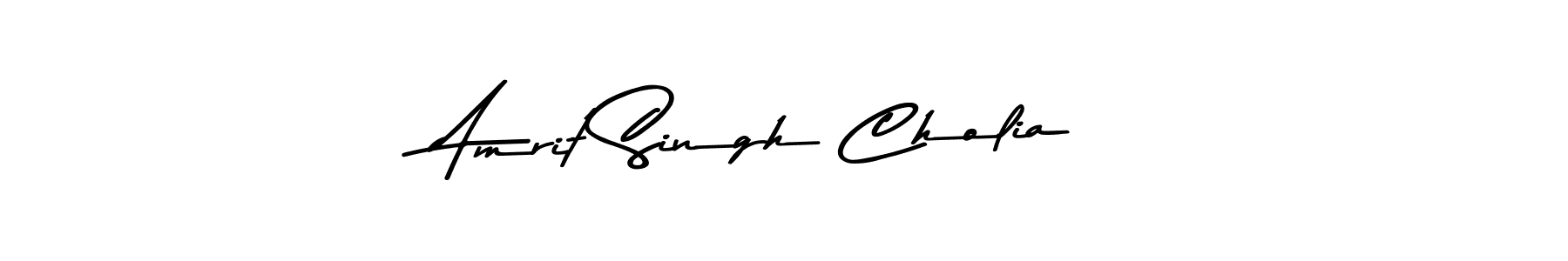 How to make Amrit Singh Cholia name signature. Use Asem Kandis PERSONAL USE style for creating short signs online. This is the latest handwritten sign. Amrit Singh Cholia signature style 9 images and pictures png