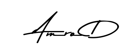 Make a beautiful signature design for name Amro D. With this signature (Asem Kandis PERSONAL USE) style, you can create a handwritten signature for free. Amro D signature style 9 images and pictures png