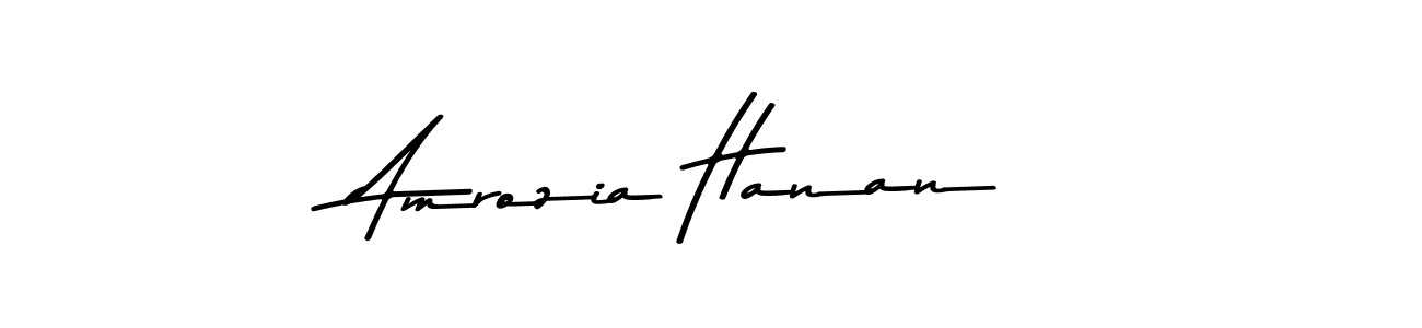 if you are searching for the best signature style for your name Amrozia Hanan. so please give up your signature search. here we have designed multiple signature styles  using Asem Kandis PERSONAL USE. Amrozia Hanan signature style 9 images and pictures png