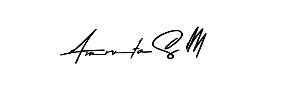 You should practise on your own different ways (Asem Kandis PERSONAL USE) to write your name (Amruta S M) in signature. don't let someone else do it for you. Amruta S M signature style 9 images and pictures png